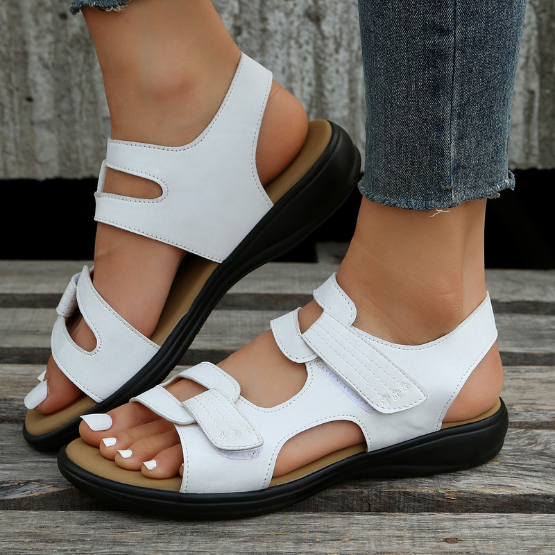 Γυναικεία παπούτσια 2024 Νέα μόδα ρετρό λεοπάρ στάμπα Γυναικεία σανδάλια Καλοκαιρινό outdoor Casual Γυναικεία Flat Roman Open Toe παπούτσια