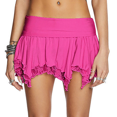 Naiste Y2K pitsist miniseelik Madal tõusev kihiline volangidega ääris Must šikk miniseelik pesu Lühikesed seelikud Fairycore seelik Tänavarõivad