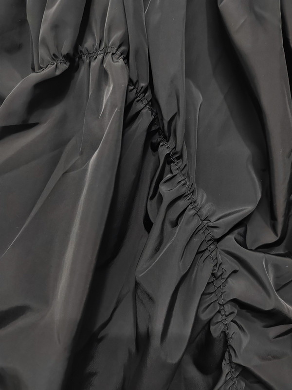 DEAT Fashion Γυναικεία φούστα ελαστική μέση ακανόνιστη με κορδόνι που διπλώνει χαλαρά streetwear γυναικείες φούστες χειμώνας 2024 New Tide 7AB2711