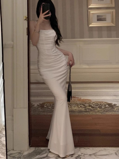 Naiste Elegantne Seksikas Bodycon Merineitsi Kleit Suvine Uus Mood Rihm Õhtu Peo Rüü Korea Naine Solid Pikad Vestidos