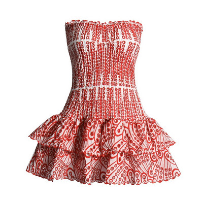 TWOTWINSTYLE Haljina s vezom u boji za žene, bez naramenica, bez rukava, visokog struka, na nabore, ženske haljine za mršavljenje