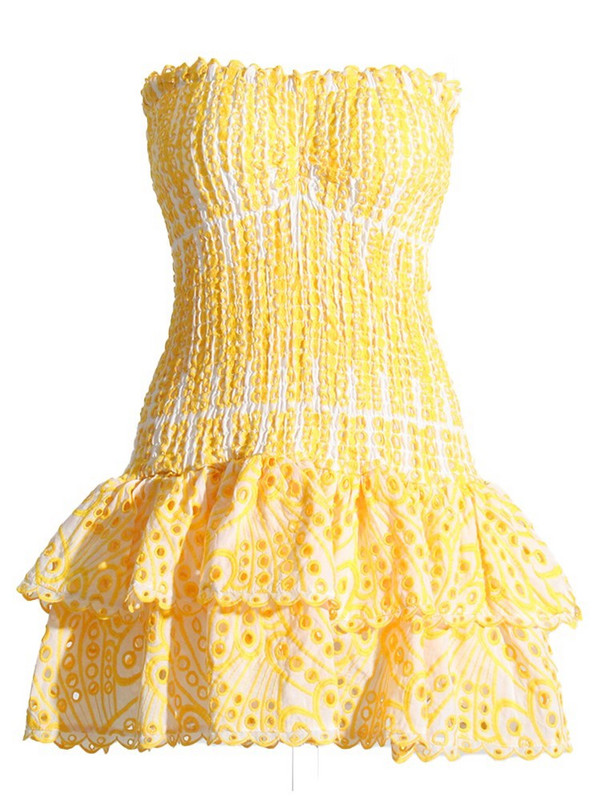 TWOTWINSTYLE Haljina s vezom u boji za žene, bez naramenica, bez rukava, visokog struka, na nabore, ženske haljine za mršavljenje