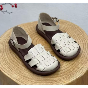 Дамски сандали Летни дамски обувки с отворен пръст Плоски сандали за жени Неплъзгащи се удобни леки сандали за ходене