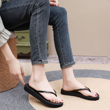 Καλοκαιρινές γυναικείες παντόφλες Εξωτερικού χώρου ελαφριά δροσερά γυναικεία παπούτσια flat flip-flop Μαύρα αντιολισθητικά Basic Home σανδάλια Zapatos Mujer