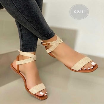 Newfashion Flat σανδάλια Καλοκαιρινό Γυναικεία Σανδάλια Cross Strap Μόδα ανοιχτά κομψά γυναικεία παπούτσια Άνετα σέξι γυναικεία σανδάλια