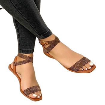 Newfashion плоски сандали летни дамски сандали с кръстосани каишки модни отворени пръсти елегантни дамски обувки удобни секси дамски сандали