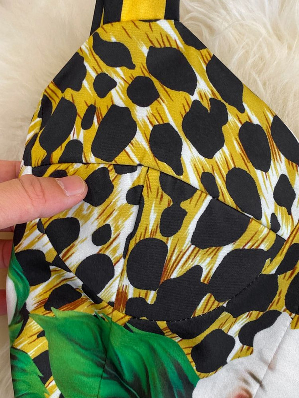 Nyári szexi spagetti pántos virágos leopárdmintás ruha Női strand háttámla nélküli pánt nélküli elasztikus derék Rózsa Virág Party Vestidos