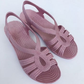 Γυναικεία σανδάλια PVC Flat New Open Toe Beach Γυναικεία Jelly Παπούτσια Μασίφ γυναικεία υποδήματα Casual Platform Cut Out Άνετα γυναικεία σανδάλια