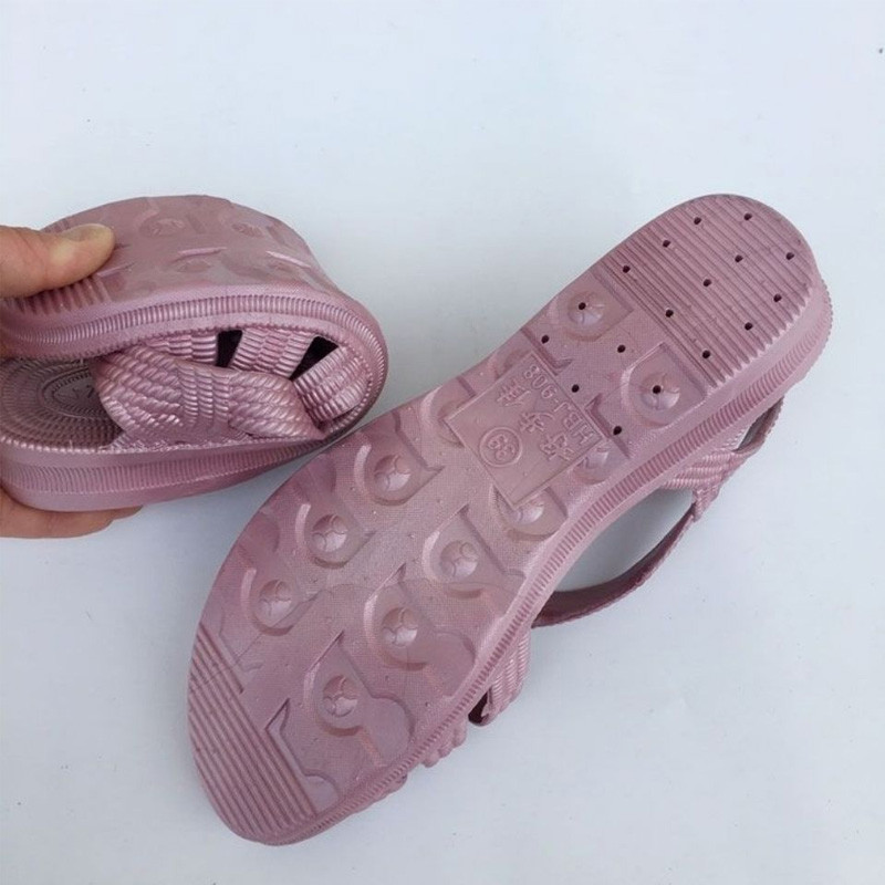 Naiste sandaalid PVC lamedad, uued avatud varbad Rannakingad, soliidsed naiste jalatsid, vabaaja platvorm, väljalõigatud mugavad naiste sandaalid