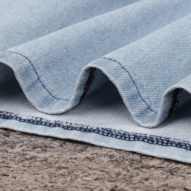 Suures suuruses kunsttõmblukuga teksakleit naiste vabaaja lühikeste varrukatega teksariidest naiste kleit, naiste vabaaja kleit, elegantne ja ilus