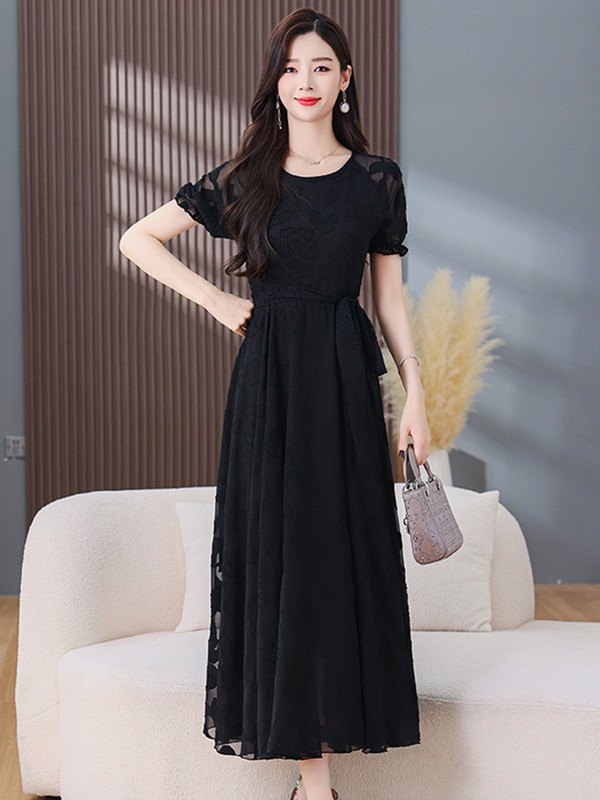 2024. aasta suvi vabaaja rannas Boho šifoonist maxi õhtukleit Moodne vintage must kleidid Elegantsed naisterõivad Bodycon Prom Long