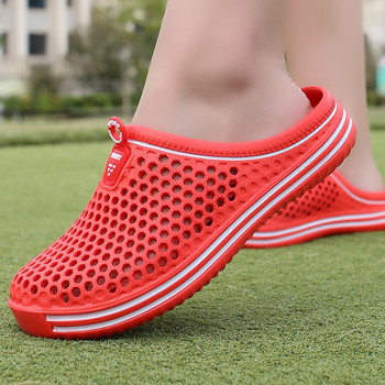 2022 Дамски обувки Плажни чехли Унисекс Издълбани ежедневни плажни сандали за двойка Джапанки Обувки Неплъзгащи се мъжки чехли