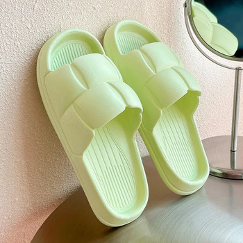 1PC Дебело плоско дъно Домашни чехли за баня Модни меки подметки EVA Вътрешни дамски сандали 2023 Летни неплъзгащи се джапанки