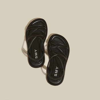Сандали с дебела подметка Дамски сандали от 2024 г., нови летни ежедневни римски сандали с мека подметка Малки дамски обувки Sandalias Mujer Sandal
