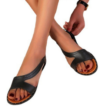 2023 Нови сандали Дамски плоски ежедневни обувки Дамски джапанки Модни удобни външни дамски обувки Zapatos De Mujer