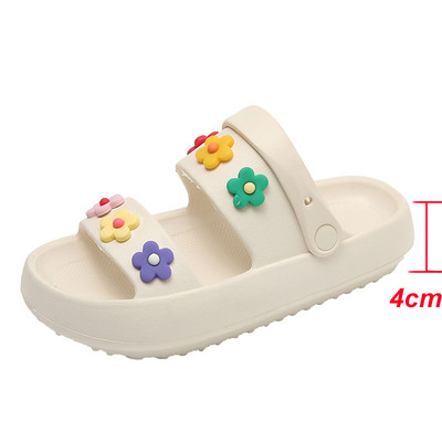 Lucyever Flowersi suvised platvormiga sandaalid naiste 2022. aasta avatud varbaga, pehme tallaga pilvesussid, naiste libisemiskindlad paksu tallaga rannasandaalid