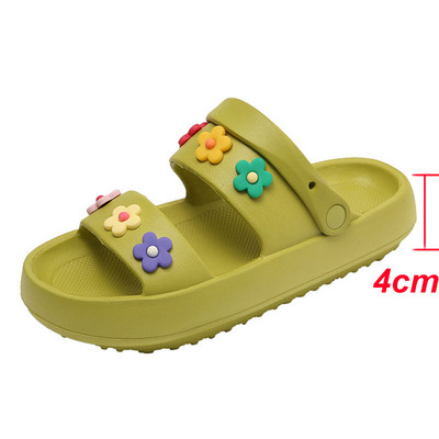 Lucyever Flowersi suvised platvormiga sandaalid naiste 2022. aasta avatud varbaga, pehme tallaga pilvesussid, naiste libisemiskindlad paksu tallaga rannasandaalid