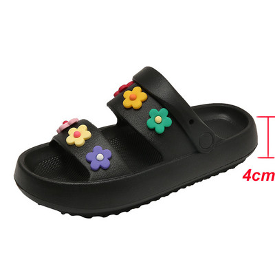 Lucyever Flowersi suvised platvormiga sandaalid naiste 2022. aasta avatud varbaga, pehme tallaga pilvesussid, naiste libisemiskindlad paksu tallaga rannasandaalid