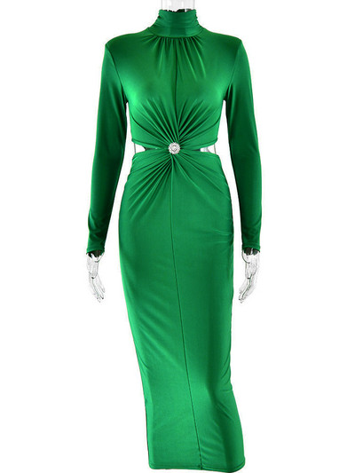 GACVGA kilpkaelusega elegantsed vabaaja naiste kleidid 2024. aasta kevad-sügis, õhuke moodne seksikas Bodyconi klubi peokleit