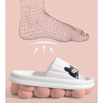 Дамски чехли с дебела подметка Карикатура Мечка Летни плажни пързалки Мъжки меки сандали против хлъзгане Ултра леки обувки Чехли за двойки