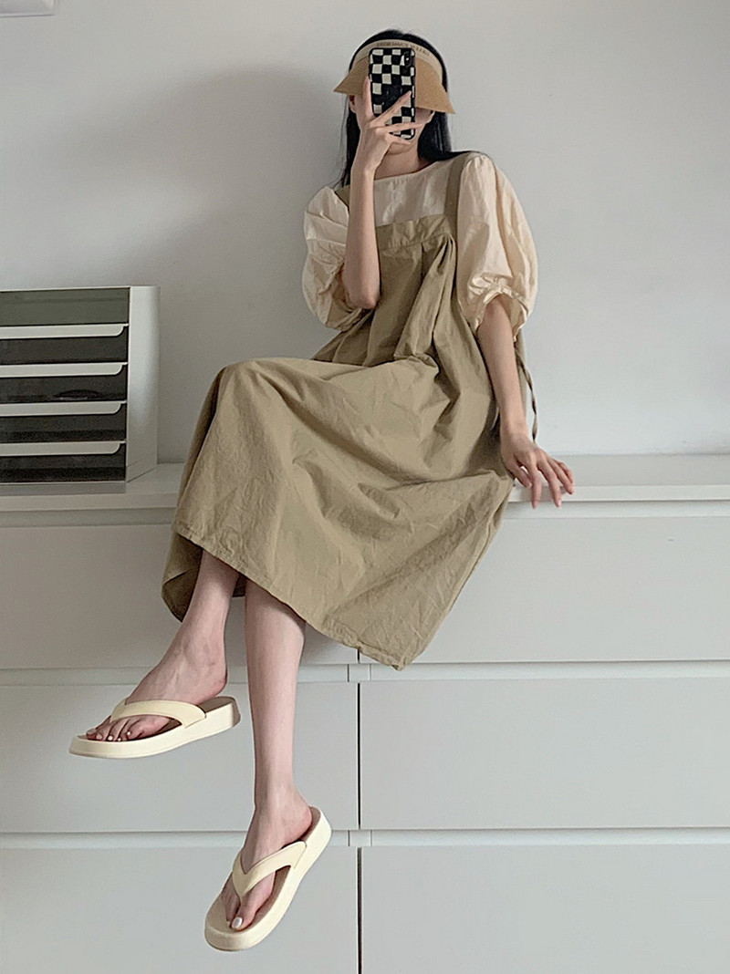 SP&CITY Leisure Απλές σαγιονάρες κορεατικής μόδας Γυναικείες παραθαλάσσιες παντόφλες για διακοπές στην παραλία Καλοκαιρινά παπούτσια εσωτερικού χώρου με επίπεδη βάση