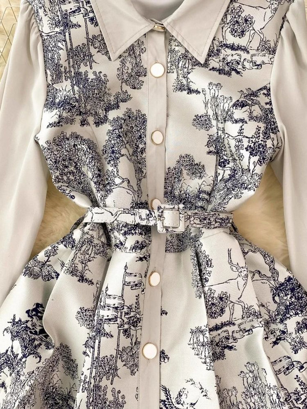 Rochie jacquard cu cerneală franceză, la modă nouă, 2024