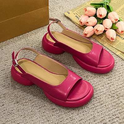 Μαύρα σανδάλια πλατφόρμας 2023 Καλοκαιρινό All-Match Med κοστούμι Γυναικεία μπεζ γυναικεία παπούτσια μπλοκ γόβες τσόκαρα Wedge open toe Espadrilles Me