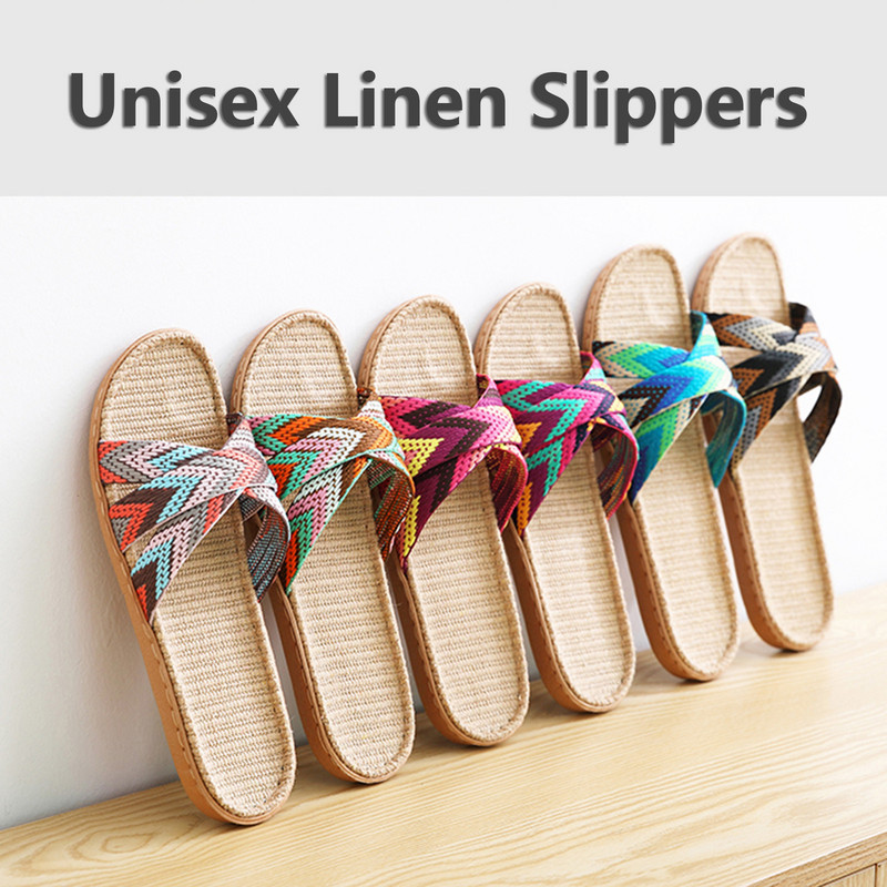 Naiste linased sussid suvised uusimad segatud värvid Rist rihm lame mood majapidamissandaalid põrand vann rannasussid libisemiskindlad