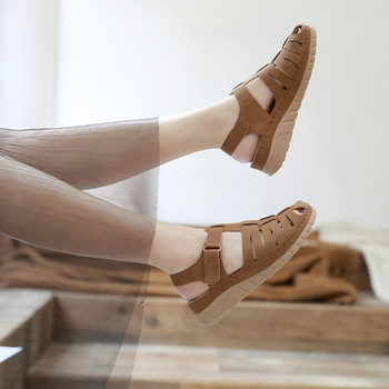 2022 Ρετρό γυναικεία σανδάλια Fashion Baotou Wedge Platform Γυναικεία ελαφριά αντιολισθητικά παπούτσια Casual Premium Orthopedics Sandalias Mujer