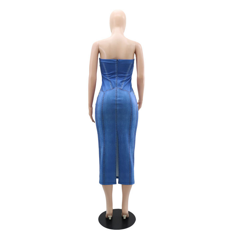 CMYAYA 2024 suvised seksikad naiste 3D Olkaimeta 3D võltsteksariidest prinditud maxi pikk kleit vabaaja ööklubi pidulikud tänavarõivad