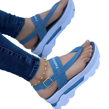 Дамски сандали Нови сандали на платформа за лято Обувки на танкетка Дамски токчета на платформа Sandalias Mujer Луксозни летни джапанки