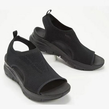 Ежедневни спортни сандали Големи размери Дамски обувки Лято 2023 Комфортни дамски плажни сандали на танкетка Дамски сандали на платформа Римски сандали