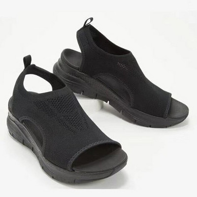 Sandale sport casual Pantofi de damă mărime mare, vara 2023, confort femei, sandale cu pană pentru plajă, sandale cu platformă pentru femei, sandale romane
