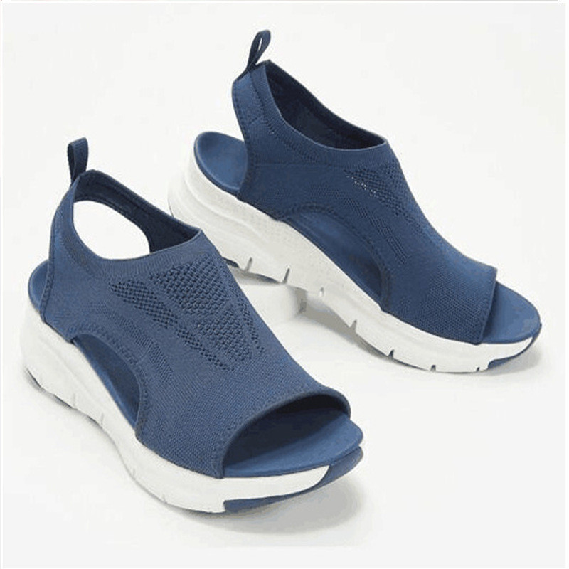 Sandale sport casual Pantofi de damă mărime mare, vara 2023, confort femei, sandale cu pană pentru plajă, sandale cu platformă pentru femei, sandale romane