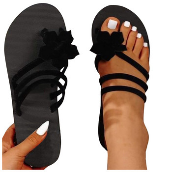 2023 Дамски чехли Външни леки готини обувки Дамски плоски джапанки Черни неплъзгащи се основни домашни сандали Sandale Femme