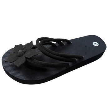 2023 Дамски чехли Външни леки готини обувки Дамски плоски джапанки Черни неплъзгащи се основни домашни сандали Sandale Femme