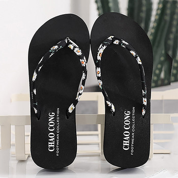 Модни чехли за жени Дамски бохемски чехли на танкетка Ежедневни плажни обувки Джапанки Сандали Домашни обувки Chaussure Femme