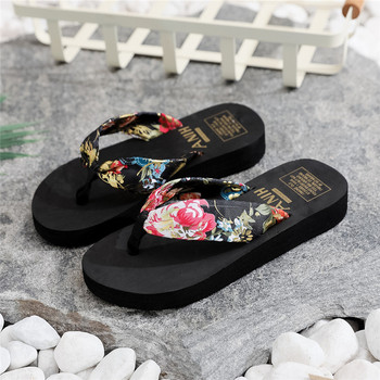 Модни дамски джапанки Летни плажни чехли на платформа Ежедневни външни равни сандали Дамски равни джапанки Zapatos Mujer