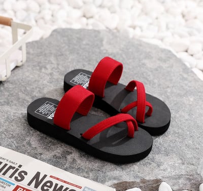 Flip-flops de modă pentru femei, papuci de vară cu platformă de plajă, ocazional exterior, sandale plate, pantofi plat pentru femei, pantofi pentru femei