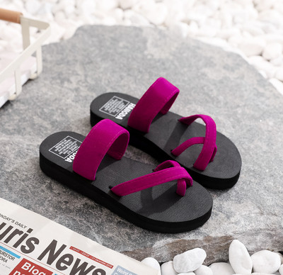 Flip-flops de modă pentru femei, papuci de vară cu platformă de plajă, ocazional exterior, sandale plate, pantofi plat pentru femei, pantofi pentru femei