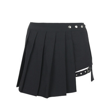 Секси готическа дамска пола с висока талия Плисирани пънк черни летни момичешки поли с шорти готически тъмен японски косплей