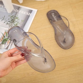 Crystal Letter Flat Outdoor Slippers Women Pure Color Home Fruit Punch Sandals Югоизточноазиатски стил Ежедневни обувки за възрастни