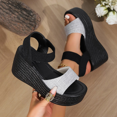 Καλοκαιρινή γυναικεία πλατφόρμα Wedge σανδάλια Νέα σε Κομψή Άνετη Μόδα Ορθοπεδικό Flat Μεγάλο Μέγεθος 42 43