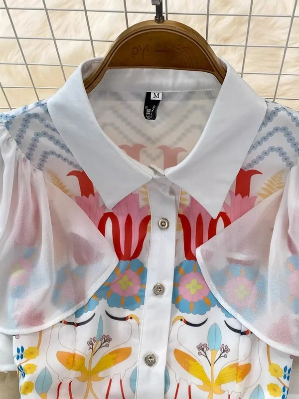 Elegantne suvine mustriga šifoonist kleit naiste liblikas varrukatega üherealise plisseeritud pulmapäeva sünnipäevapeo Vestidos