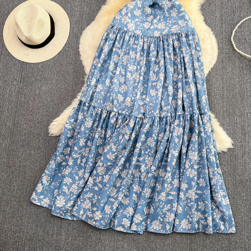 Rochie slip cu bandaj floral șic cu fluturi Rochie fairycore elegantă fără spate Rochii sexy în linie A de vară pentru femei Robe de vacanță pe plajă