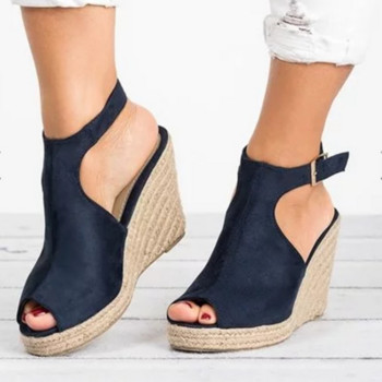 Γυναικεία πέδιλα με τακούνι Καλοκαίρι 2024 Espadrilles Γυναικεία πέδιλα Comfort αγκράφα λουράκι Πλατφόρμα παπούτσια για γυναίκες Νέα γόβες sandalias