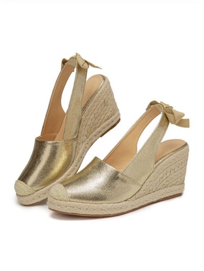 Wedges σανδάλια για γυναίκες με κλειστό επίδεσμο Espadrille Κομψά παπούτσια TDL-J26GD