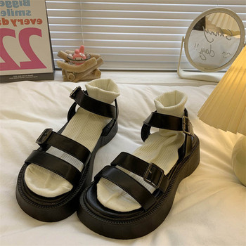 2022 Summer Causal Γυναικεία Flat παπούτσια Γυναικεία Σανδάλια επίπεδης πλατφόρμας Γυναικεία πέδιλα με ανοιχτό δάχτυλο Gladiator wedges Γυναικεία παπούτσια σανδάλια