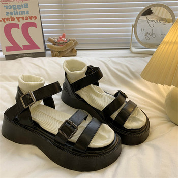 2022 Summer Causal Дамски плоски обувки Дамски сандали с плоска платформа Дамски гладиаторски клинове с отворени пръсти Дамски обувки Сандали