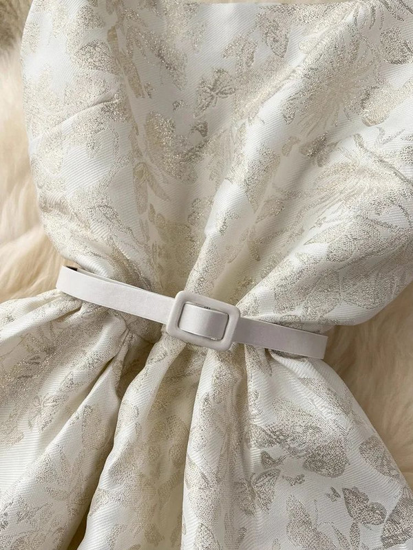 2024 rochie nouă de vară cu flori jacquard pentru femei, cu bretele spaghetti, fără mâneci, subțire, elegantă, pentru petrecere.